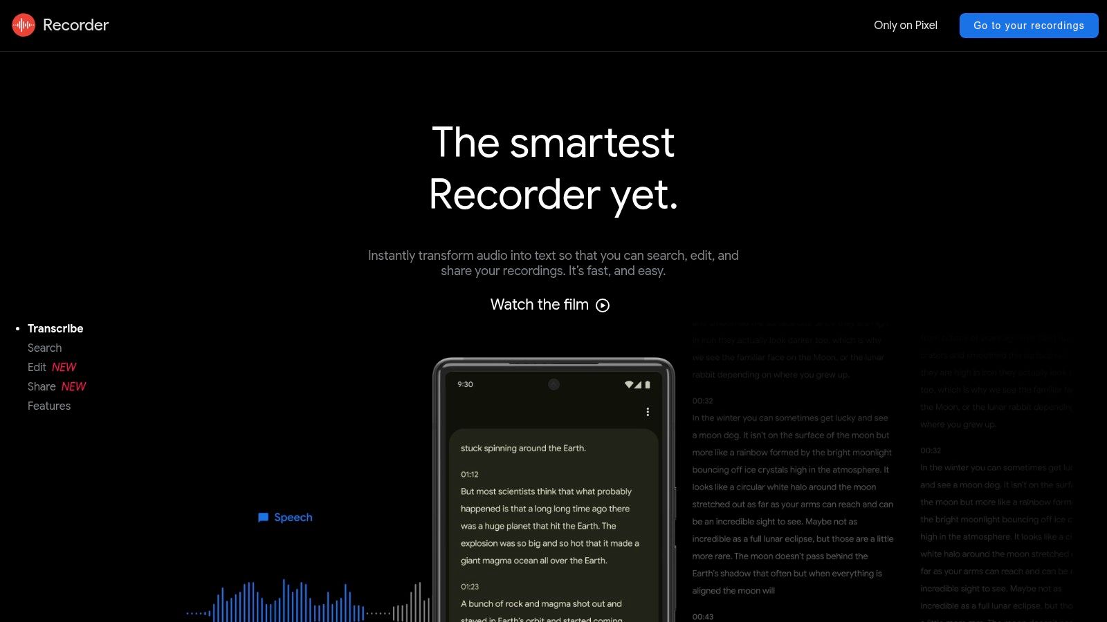 Google Recorder (Pixel phones)