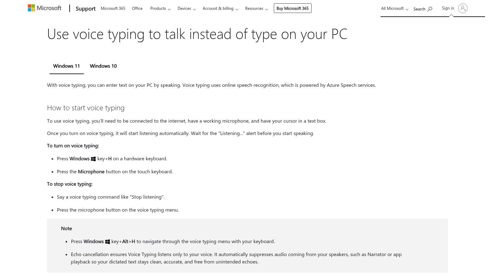 Windows 11 Voice Access and Voice Typing